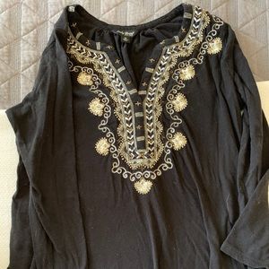 Black Lucky Brand 3/4 sleeve shirt